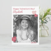 Mooie harten aangepaste foto Valentijnsdag Kaart (Staand voorkant)