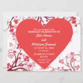 Mooie harten bruiloft kaart (Voorkant)