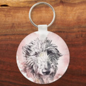 Mooie harten en shaggy Dog Keyring Sleutelhanger (Voorkant)