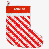 Mooie harten grote kerstsok (Voorkant)