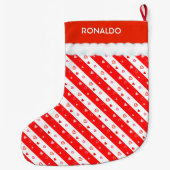 Mooie harten grote kerstsok (Achterkant)