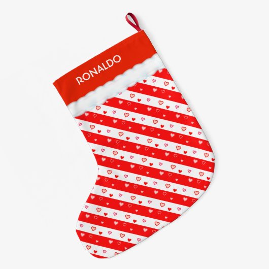 Mooie harten grote kerstsok (Achterkant (Hangend))