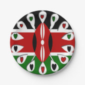 Mooie Harten Kenia Papieren Borden Papieren Bordje (Voorkant)