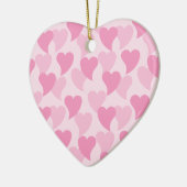 Mooie Harten Naadloos Patroon Keramisch Ornament (Links)