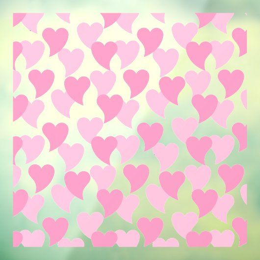 Mooie Harten Naadloos Patroon Raamsticker (Vel 3)