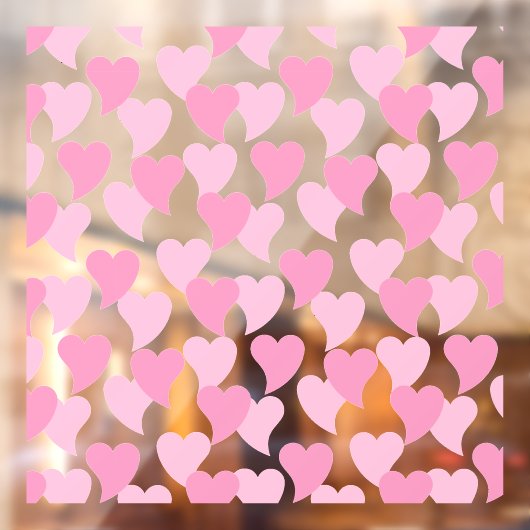 Mooie Harten Naadloos Patroon Raamsticker (Vel 2)