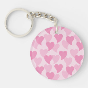 Mooie Harten Naadloos Patroon Sleutelhanger