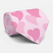 Mooie Harten Naadloos Patroon Stropdas (Opgerold)