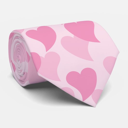 Mooie Harten Naadloos Patroon Stropdas (Opgerold)
