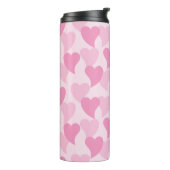 Mooie Harten Naadloos Patroon Thermosbeker (Gedraaid links)