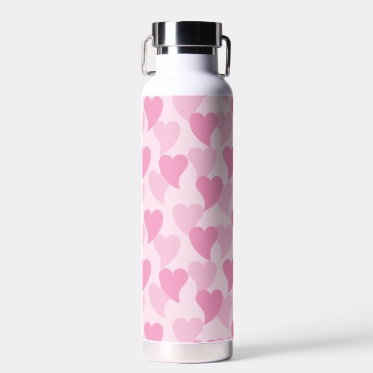 Mooie Harten Naadloos Patroon Waterfles (Voorkant)