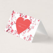 Mooie harten tafel nummers kaart (Voorkant)