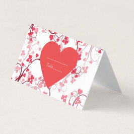 Mooie harten tafel nummers kaart