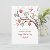 Mooie harten Valentijnsdag Kaart (Staand voorkant)