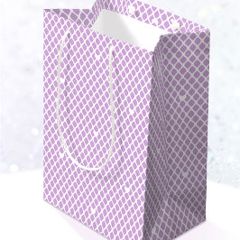Mooie Hartjes Lattice Mesh Paarse Verjaardag Medium Cadeauzakje