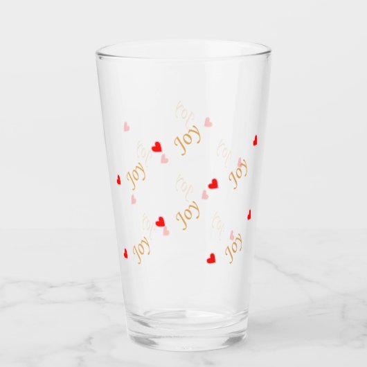 Mooie Hartjes Patroon Glas (Voorkant)