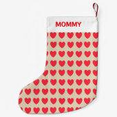 Mooie hartpatroon kleine kerstsok (Achterkant)