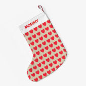 Mooie hartpatroon kleine kerstsok (Achterkant (Hangend))
