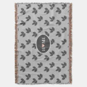 Mooie hartslag en lachen bladeren op grijs deken (Voorkant Verticaal)