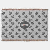 Mooie hartslag en lachen bladeren op grijs deken (Voorkant)