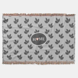 Mooie hartslag en lachen bladeren op grijs deken