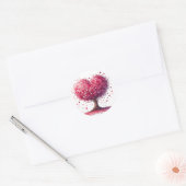 Mooie hartvormige boombomen Stickers (Envelop)
