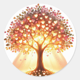 Mooie hartvormige boombomen Stickers