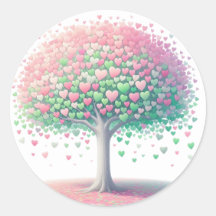 Mooie hartvormige boombomen Stickers