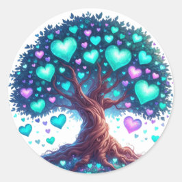 Mooie hartvormige boombomen Stickers