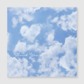 Mooie hartvormige wolk in blauwe lucht vrolijk gel (Voorkant)