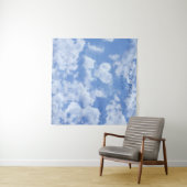 Mooie hartvormige wolk in blauwe lucht vrolijk gel wandkleed (In Situ (horizontaal))