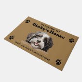 Mooie Havanese Water Dog Foto Deurmat (Schuin)