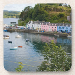 Mooie haven- en zeilboten met reflectie in 2 bier onderzetter