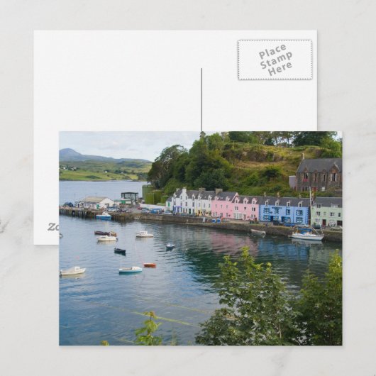 Mooie haven- en zeilboten met reflectie in 2 briefkaart (Voorkant / Achterkant)