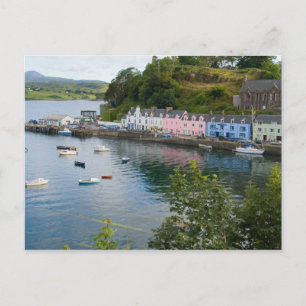 Mooie haven- en zeilboten met reflectie in 2 briefkaart