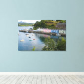 Mooie haven- en zeilboten met reflectie in 2 canvas afdruk (Insitu (Houten vloer))