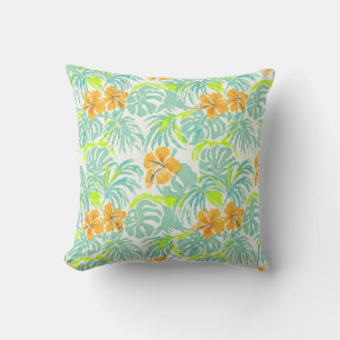 Mooie Hawaiaanse eilanden hibiscus vintage patroon Kussen