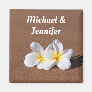 Mooie Hawaïaanse witte Plumeria Magnet