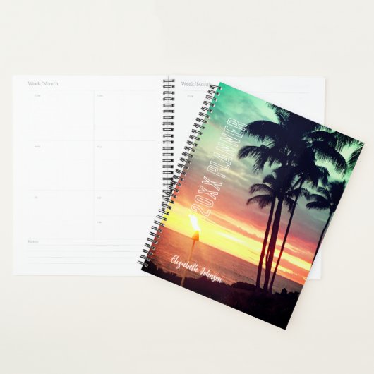 Mooie Hawaiaanse Zonsondergang Planner (Display)