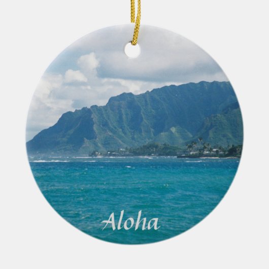 Mooie Hawaiiaanse kerst Keramisch Ornament (Voorkant)