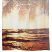 Mooie Hawaiian Golden Beach Douchegordijn (Voorkant)