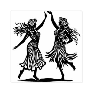 Mooie Hawaiian Hula Dancer Rubber Stamp Rubberstempel
