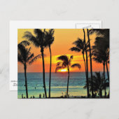 Mooie Hawaiian Sunset Briefkaart (Voorkant / Achterkant)