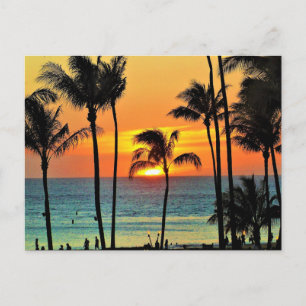 Mooie Hawaiian Sunset Briefkaart