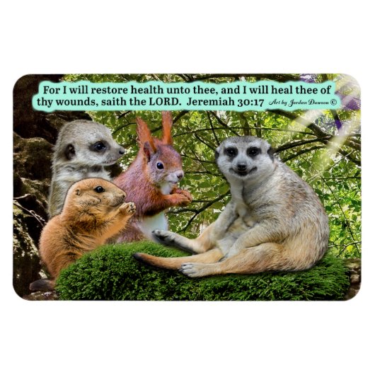 Mooie Healing Schrift Magneet Jeremia 30:17 (Horizontaal)