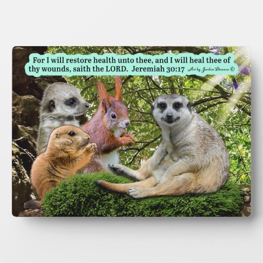 Mooie Healing Schrift Plaque Jeremiah 30:17 Fotoplaat (voorkant)