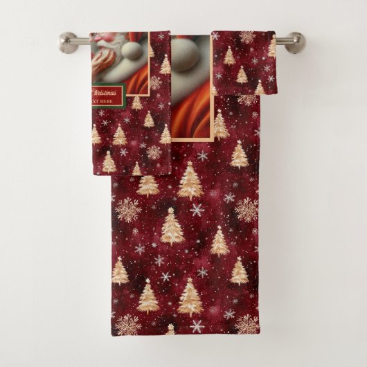 Mooie heer en mevrouw Claus Red Gold badhanddoek Bad Handdoek (Insitu)