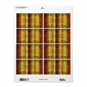 Mooie, heerlijk goud, aangepaste weddenschappen etiket (Full Sheet)