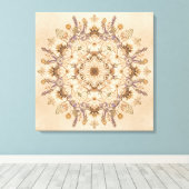 "Mooie Heilige Mandala Muurkunst Canvas Afdruk (Insitu (Houten vloer))