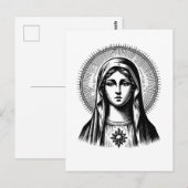 Mooie Heilige Maria Briefkaart (Voorkant / Achterkant)